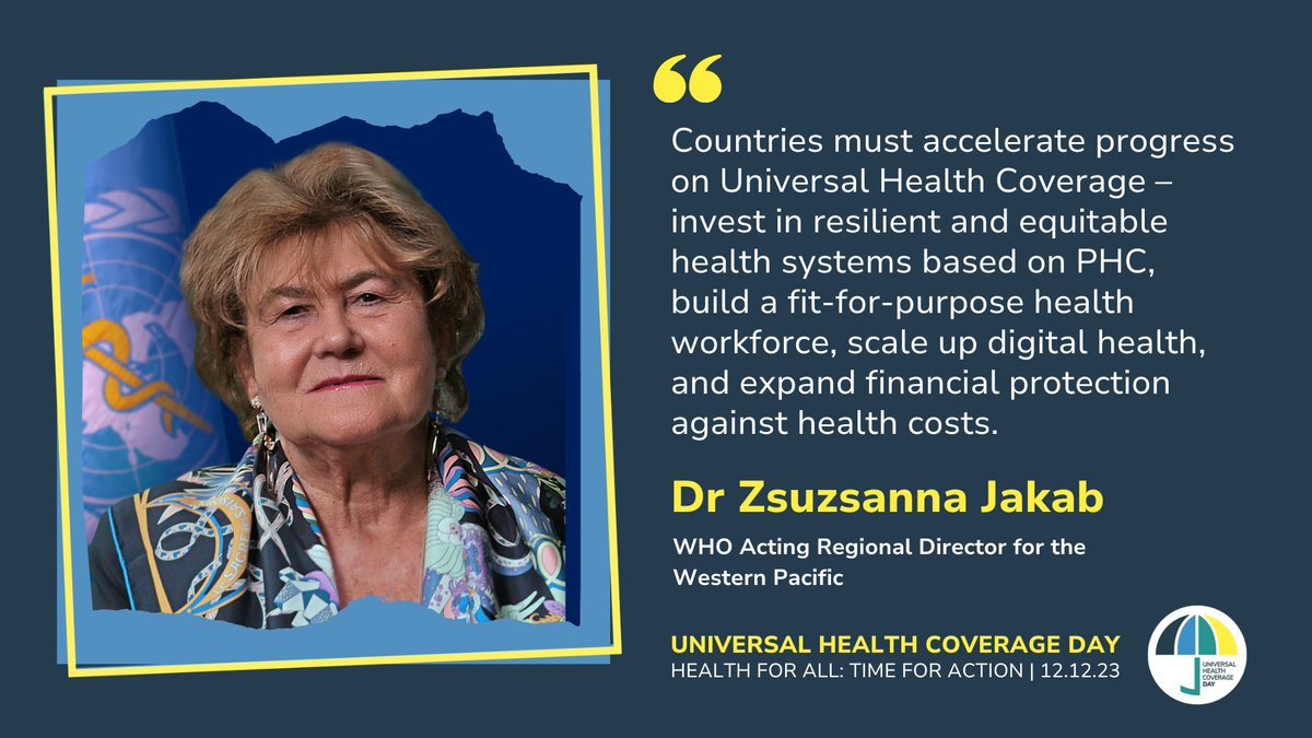 A message from Zsuzsanna Jakab for #UHCDay 2023.