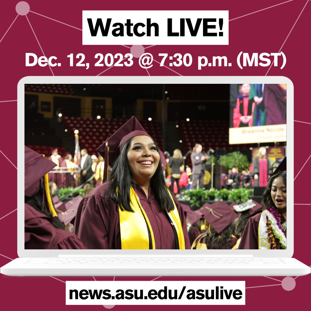 The big day is finally here! 🎓 Can't attend in person? Join us virtually tonight to celebrate your achievements! Stream the Watts College convocation live from anywhere at news.asu.edu/asulive, starting at 7:30 p.m. MST! #ASUGrad #WattsGraduation #WattsGrad