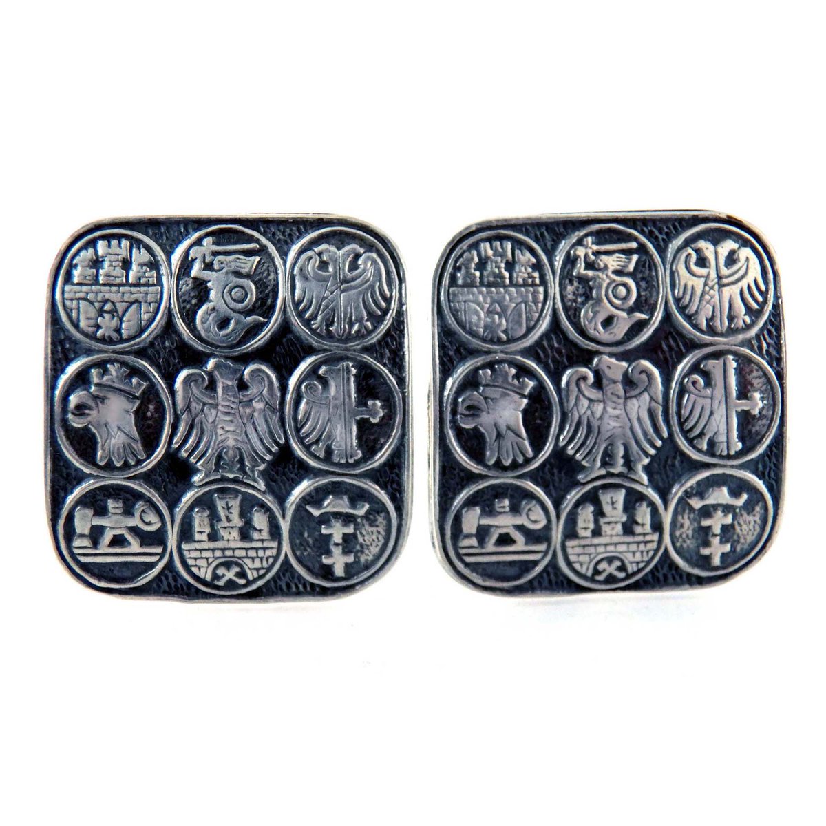 sochicfinds.com/products/large… 
Large Coat of Arms Cufflinks, 800 Silver Heraldic Shield, Vintage Mens Jewelry 1960s #LargeCufflinks #CoatofArmsCufflinks, #800Silver #HeraldicShield, #VintageCufflinks #MensJewelry #1960sCufflinks