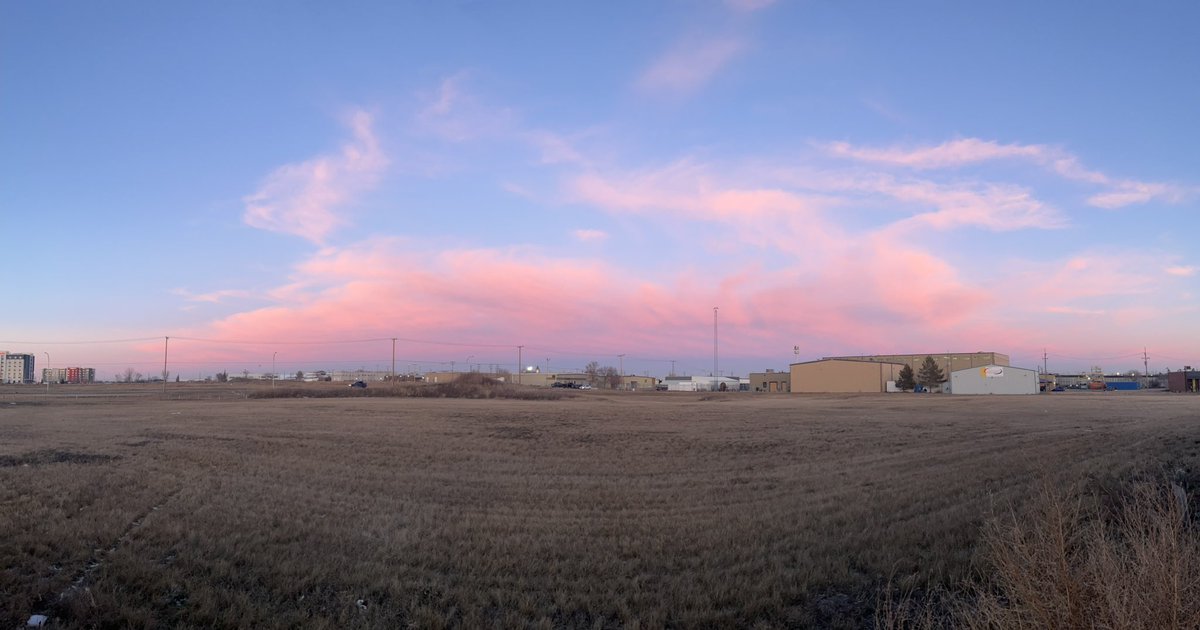 WOW. Here is our view just north of the radio station. Land of the living skies indeed. 🌇 -@JeradOnAir #Sunset #Nature #Saskatchewan #Canada