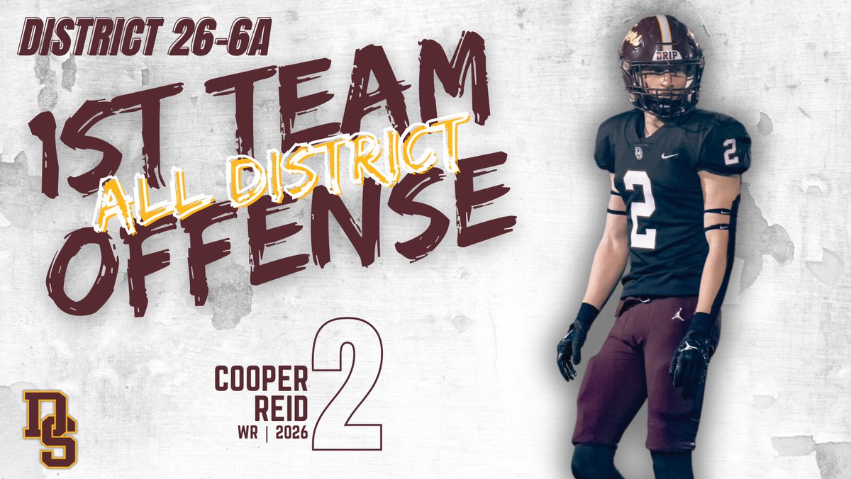 1st Team 26-6A All District Offense: Maddox Maher, Maddox Bloomgren, Cooper Reid #TPD