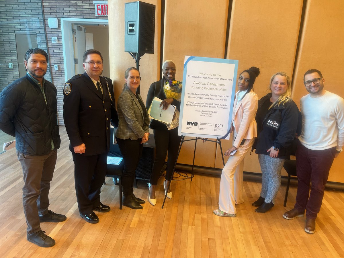 Today, our very own Gwendolyn Ott was honored by <a href="/NYCDCAS/">NYC DCAS</a> and the <a href="/NYCMayorsOffice/">NYC Mayor's Office</a> for her dedication and contributions in helping <a href="/NYPDnews/">NYPD NEWS</a> members and her community as well. Congratulations 🎊 Gwen, on a job well done.