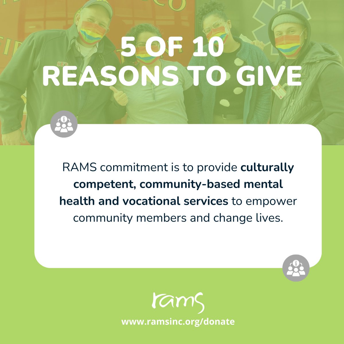 Day 5 of 10 Reasons to Give to RAMS: Since 1974 RAMS, Inc. has been a cornerstone of advocacy & impact in SF. Consider making a donation this holiday season to help contribute to the impact: ramsinc.org/donate
