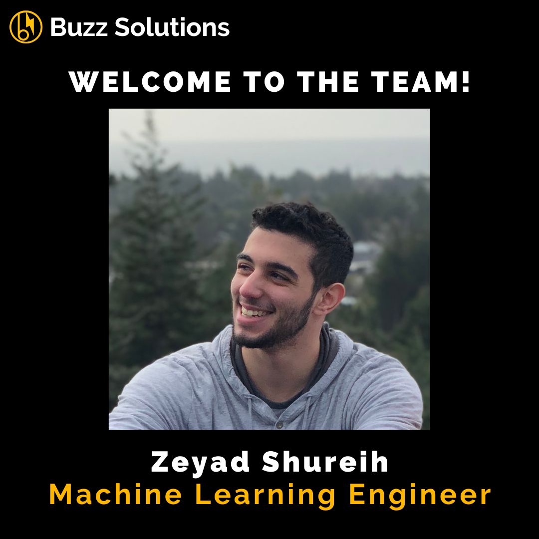 BuzzSolutions1's tweet photo. We are happy to announce that the Buzz team is growing with Zeyad Shureih who is joining us as our Machine Learning Engineer! Welcome to the team, Zeyad. We're excited to work with you! https://t.co/9CrH02iLnP
#energy #teamwork #morebuzztocome https://t.co/mNJYXceZlk