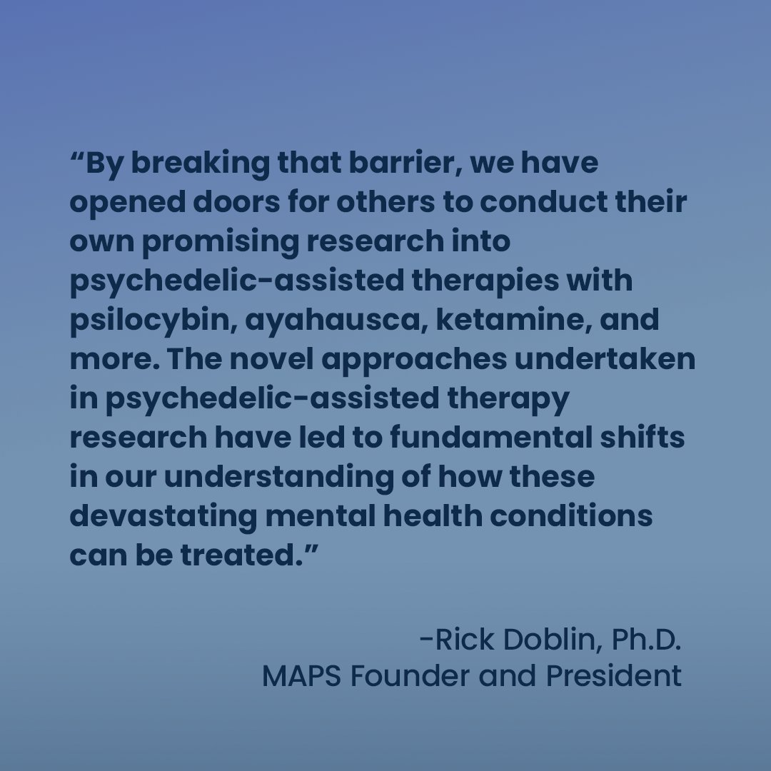 We are thrilled to share a momentous achievement in our mission to transform mental health care: the submission of the first-ever New Drug Application (NDA) for psychedelic therapy to the FDA! mapsbcorp.com/news/mdma-for-…