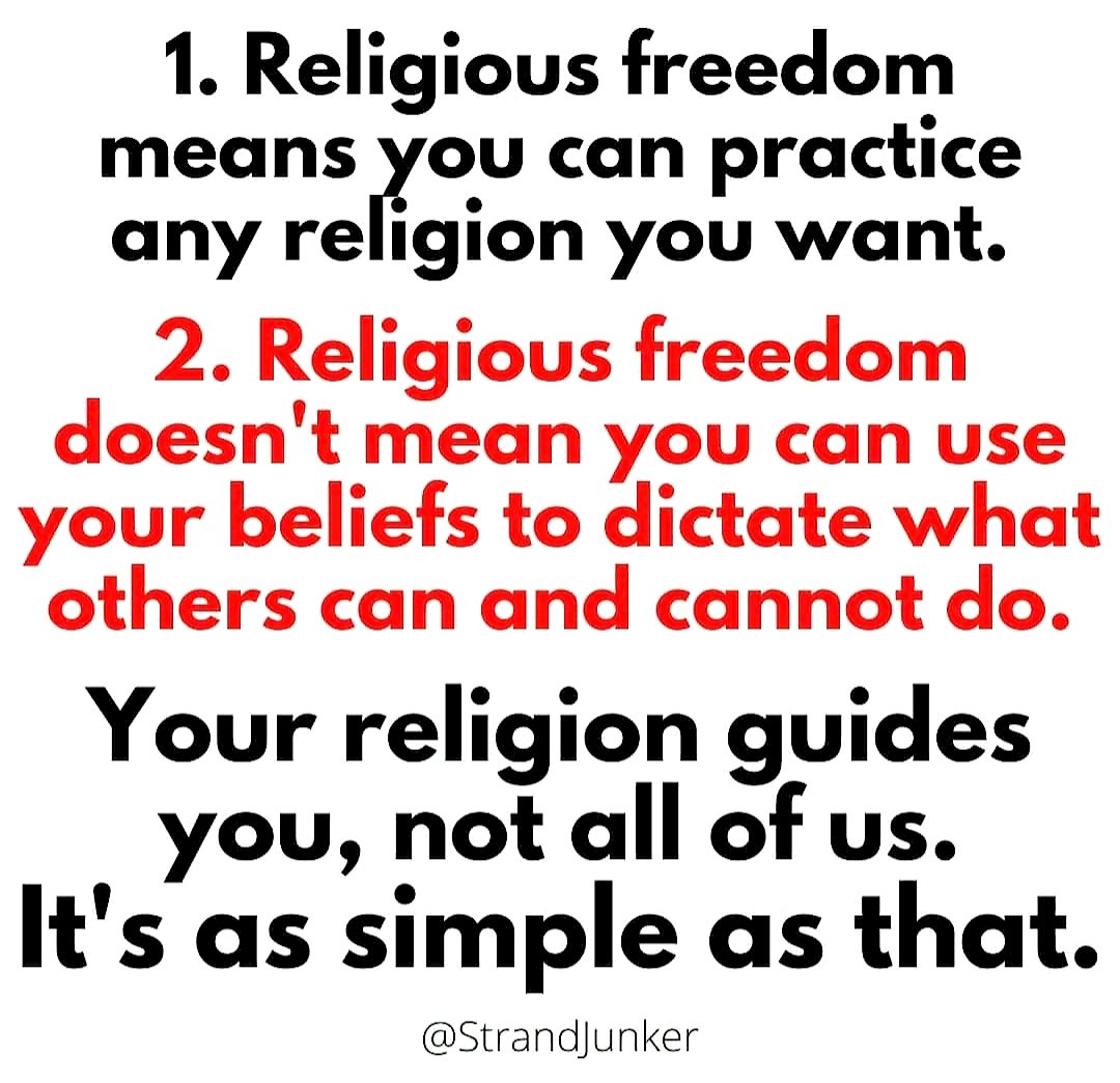 ennui365's tweet image. Your religion guides you, not
all of us. It's really as simple as that...