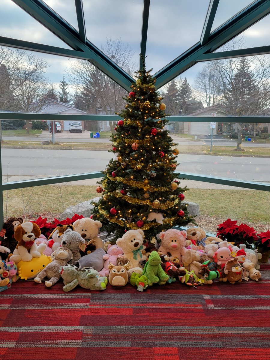 Check out our Angel Tree! We have such a great collection of stuffed animals so far to help support children in our local hospitals over the holidays! Keep up the good work Polar Bears! #WCDSBAwesome