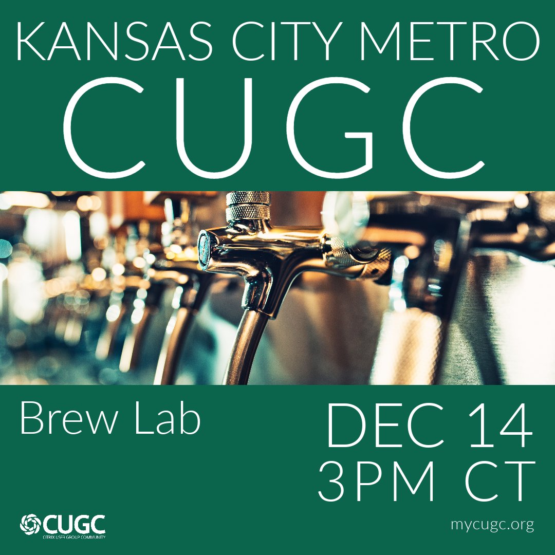 Still time to register for this week's @KansasCityCUGC meetup at BrewLab on Dec. 14!  Join us for an amazing afternoon of good times as we close out 2023: mycugc.org/events/details… 
#myCUGC