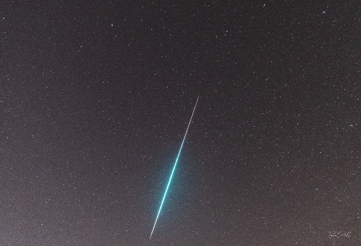 A Gemini Fireball (and the Sagittarius New Moon) Taken by Tyler Schlitt on December 12, 2023 @ Washington, Missouri