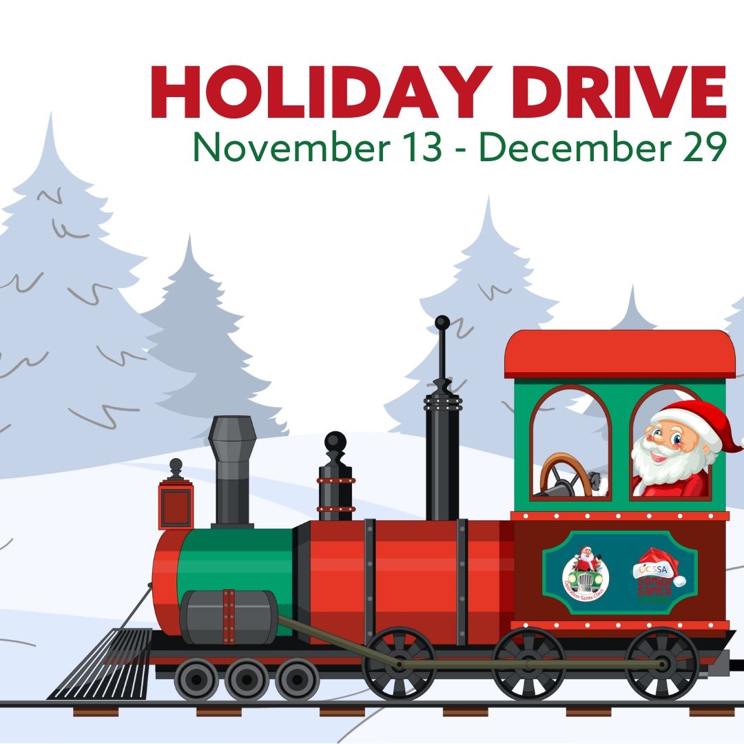 Celebrate the holiday season by bringing comfort and joy to children, seniors and disabled adults by supporting our Holiday Drive. You can donate toys, money or your time to Operation Santa Claus and Senior Santa and Friends. For more information, visit... ssa.ocgov.com/DonateOSC