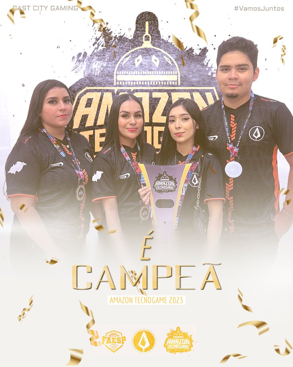 castcity_gg's tweet image. Somos Campeões do Amazon Tecnogame 2023 #amazontecnogame #faesp #freefire #castcity #campeao #manaus