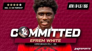 Efrem White (@efrem_white11) on Twitter photo With long talks and a lot of thinking i’ve decided to commit to Florida State University. Thanks to <a href="/r81dugans/">Ron Dugans</a> <a href="/Coach_Norvell/">Mike Norvell</a> and <a href="/RyanBartow/">RyanBartow</a> for giving me this great opportunity to be able to commit to fsu. #GoNoles <a href="/VBFootball/">Vero Beach Football</a> With long talks and a lot of thinking i’ve decided to commit to Florida State University. Thanks to <a href="/r81dugans/">Ron Dugans</a> <a href="/Coach_Norvell/">Mike Norvell</a> and <a href="/RyanBartow/">RyanBartow</a> for giving me this great opportunity to be able to commit to fsu. #GoNoles <a href="/VBFootball/">Vero Beach Football</a>