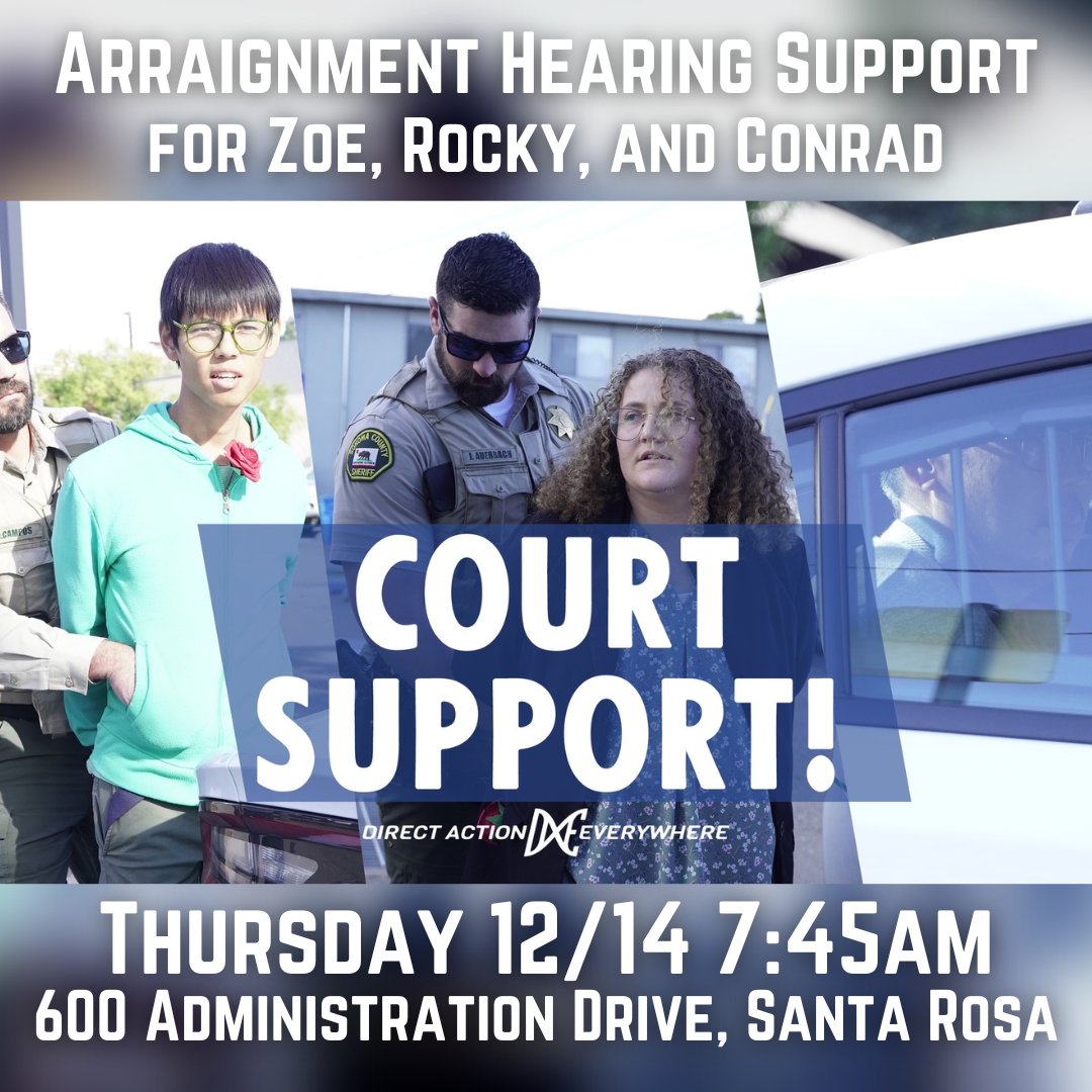 Mark your calendars for this Thursday! Join us in solidarity with our friends Zoe, Conrad, and Rocky.
Compassion is not a crime! #RightToRescue