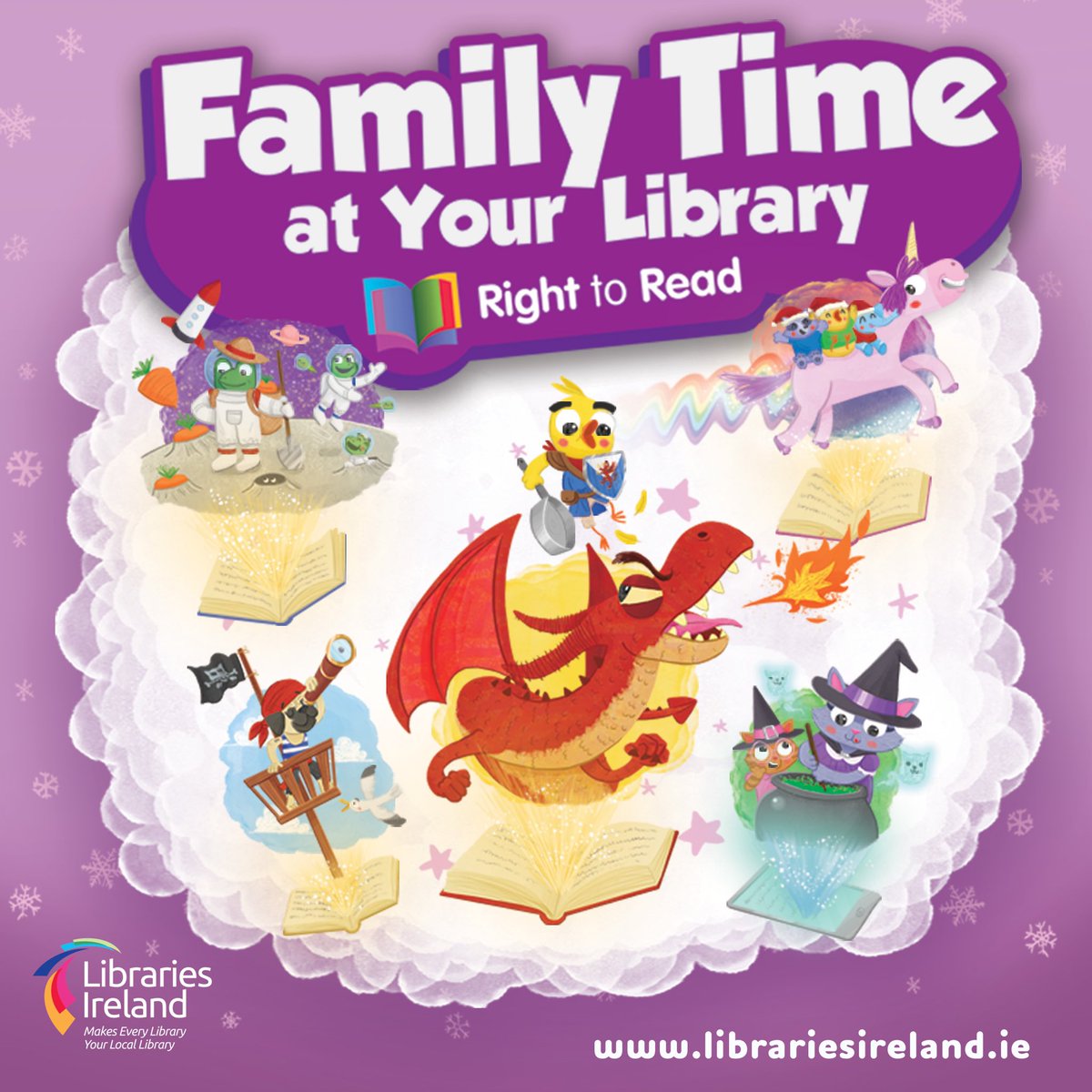 Family events and activities are taking place in libraries all this month. It’s all about sharing stories and reading for fun. Check your local library to find out what’s happening near you #RightToRead #LoveLibraries