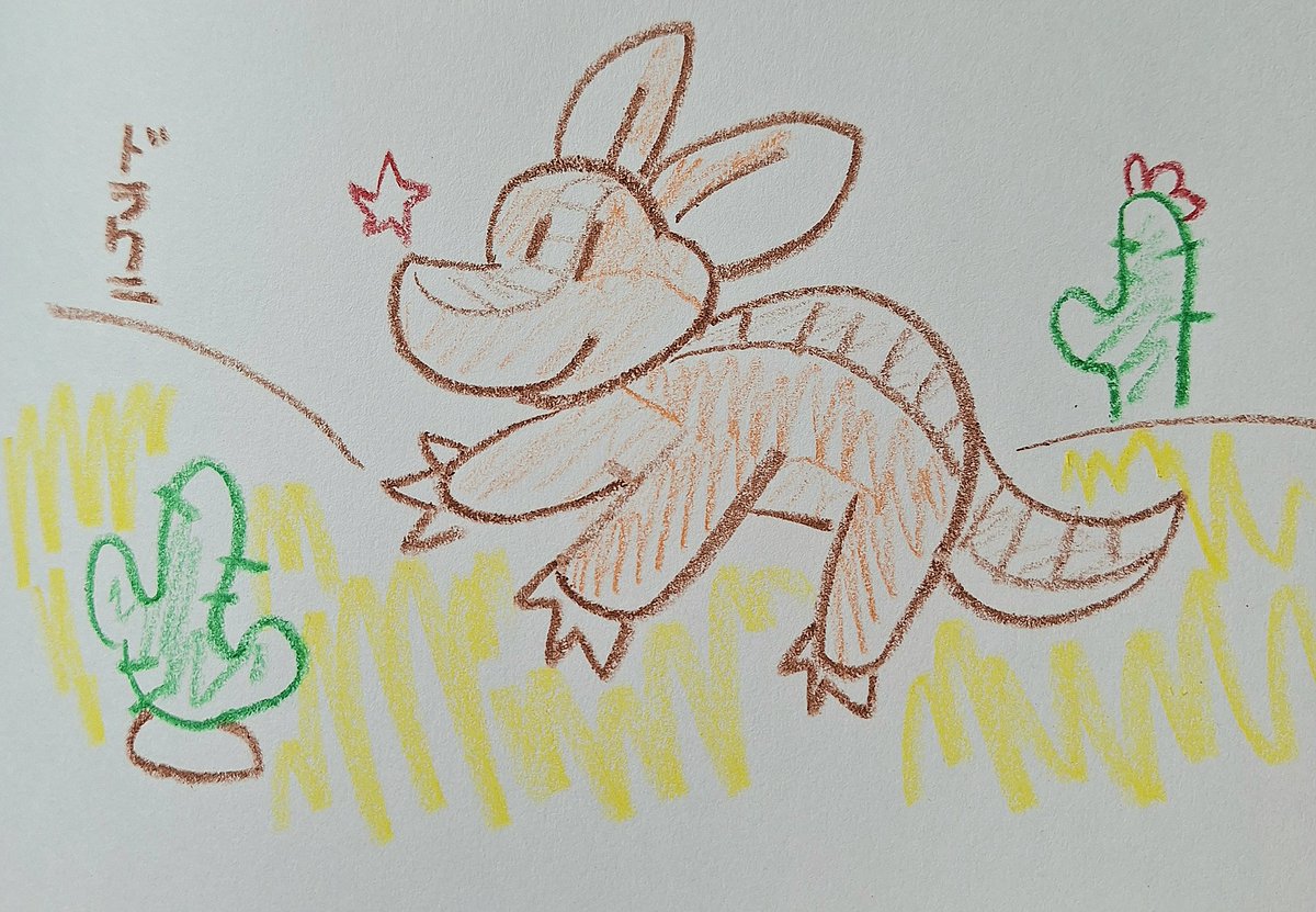 look!! a @Pillowdillo !! he is SO cute ;^; 🖍crayon commissions 5 USD