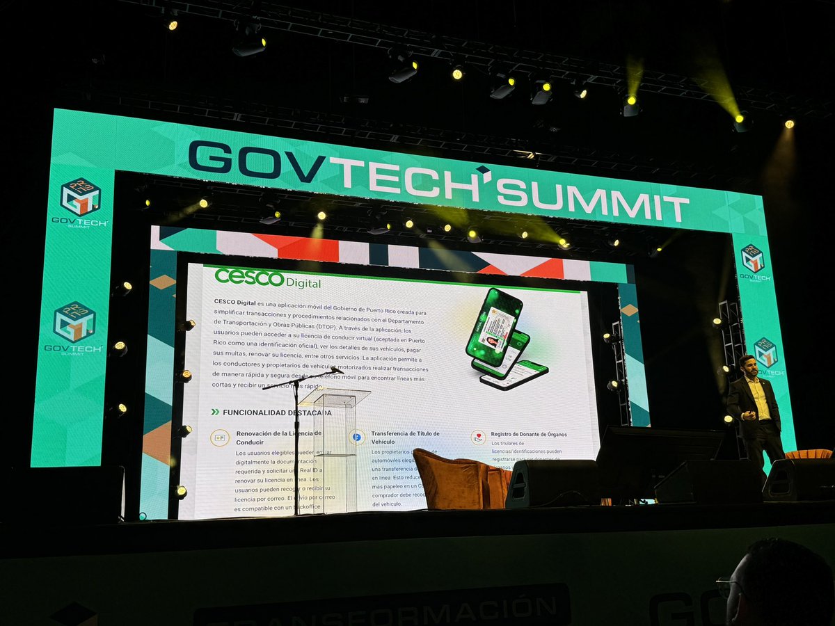 laarocho's tweet photo. Gracias a @nannettemartz y @pritsgov por la invitación al #GovTechSummit! Un gran privilegio ver donde ha llegado el App del #CescoDigital.  Los felicitó por ese premio!! #GobiernoDigital #TransformaciónDigital https://t.co/14DV1XtXqU