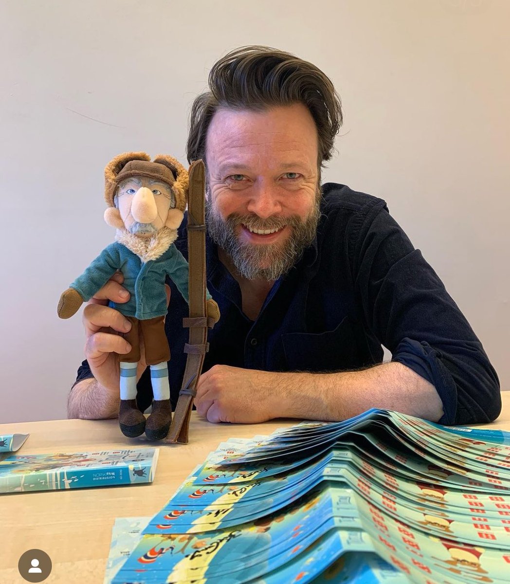 Little Roald is now available in our plush collection based on #RoaldAmundsen created by @Mikrofilm for the animated film #Titina. Here he can be seen with #KåreConradi - Amundsen in the film. Available in our webshop in our store and webshop from 13 Dec. #famousplushfigures