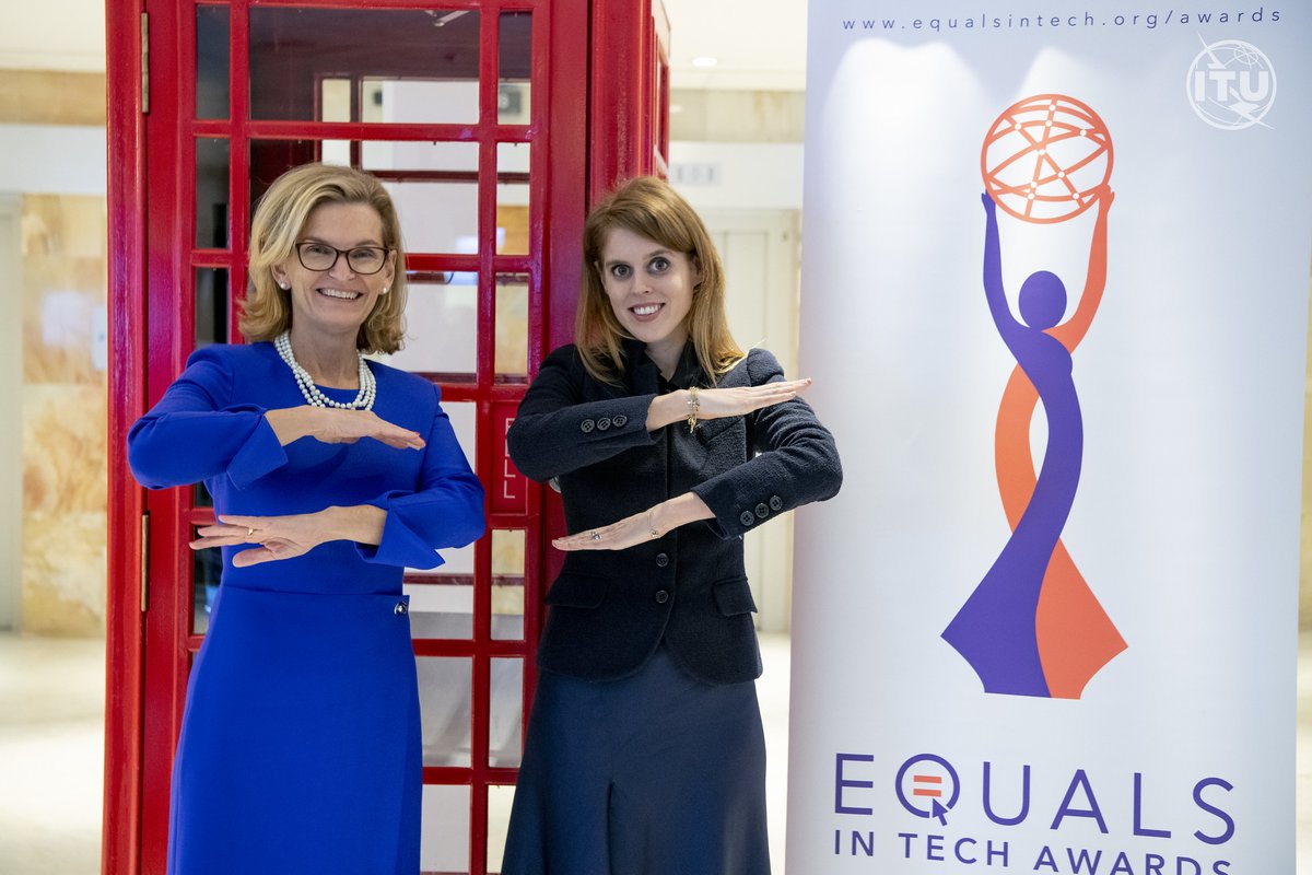 Delighted to welcome HRH Princess Beatrice to @ITU HQ and celebrate the outstanding achievements of this year's #EqualsInTech Award winners + finalists! Her powerful voice is helping us build more opportunities for women and girls in tech everywhere