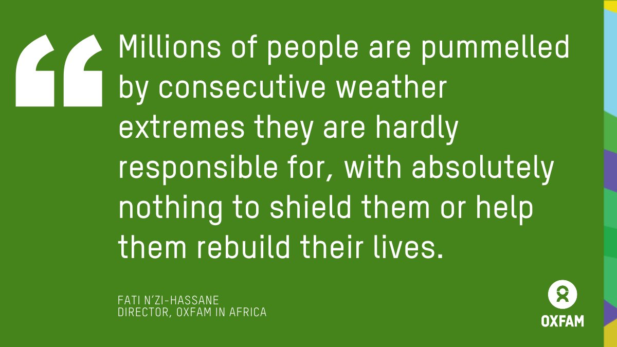 PRESS RELEASE: #EastAfrica's floods decimate almost entire season harvest and leave over 4 million people with no food or income.

'The worsening climate crisis is a harsh reality for those already suffering hunger and destitution,' said @FatiHassane.

oxf.am/EastAfricaFloo…