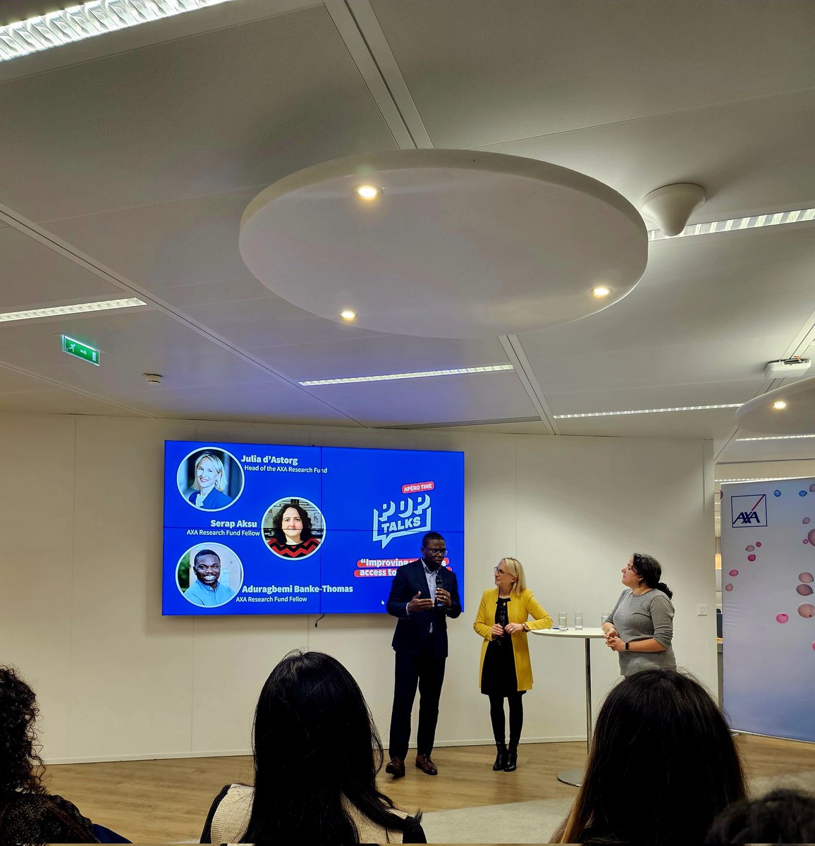 ...And there was an amazing pop talk to chat about access to critical health services for women with the wider @AXA community. It was so lovely to see the engagement! #WomenHealth #AXARF @IsabelBergeron @myriamr31