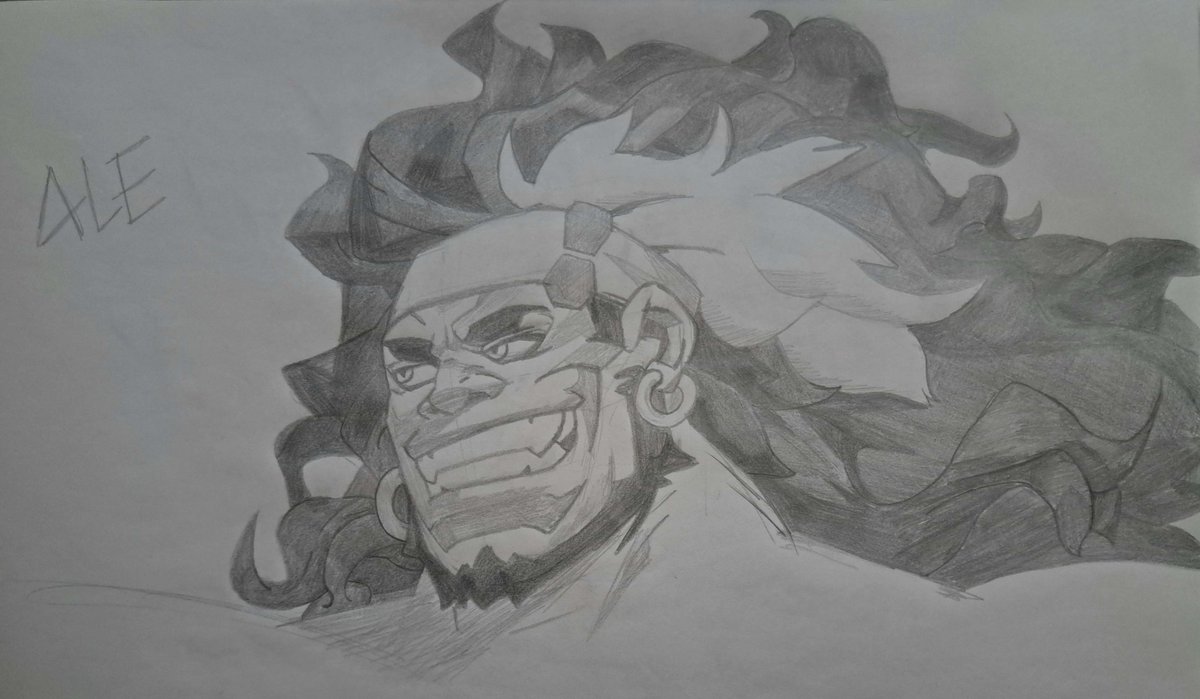 A portrait of Mauga from #Overwatch2, based on his official artworks.