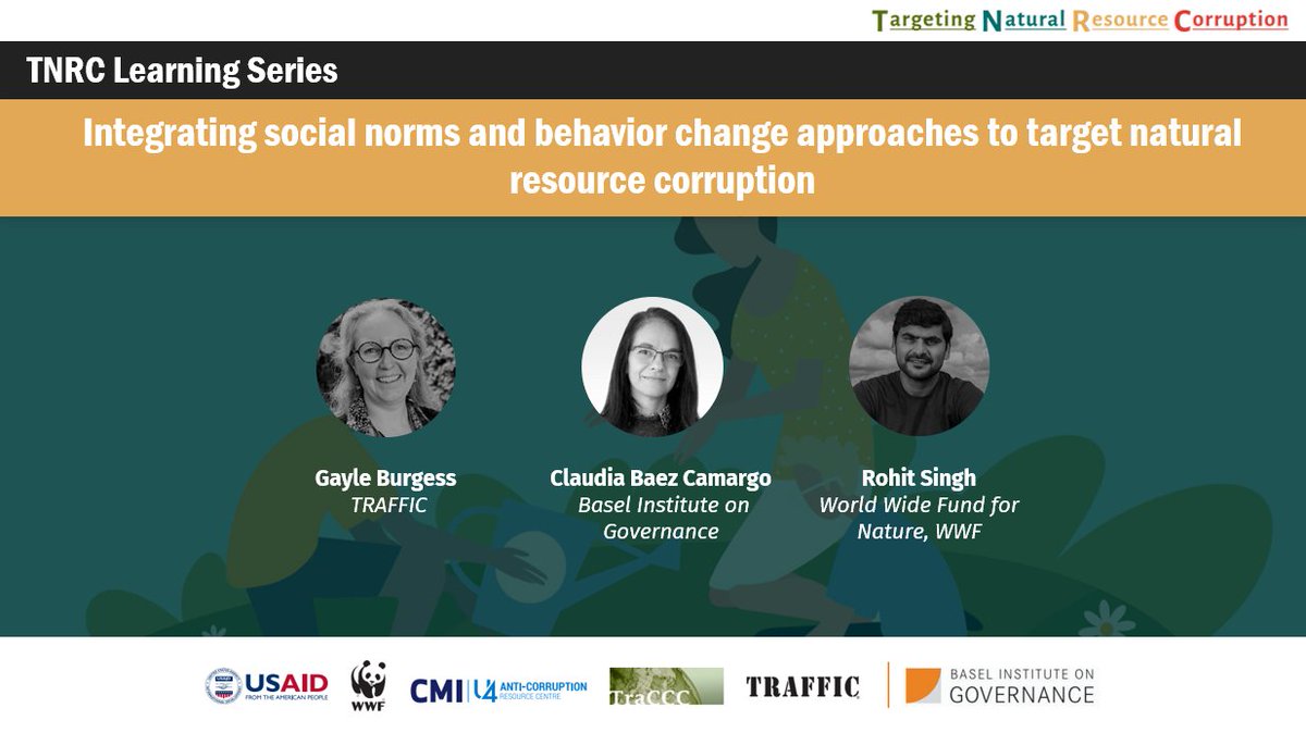 How can integrating social norms and behavior change (SNBC) approaches help #conservation practitioners target natural resource #corruption? Read this blog & watch the recording to learn insights from experts at @TRAFFIC_WLTrade, @BaselInstitute, and WWF: worldwildlife.org/pages/tnrc-blo…