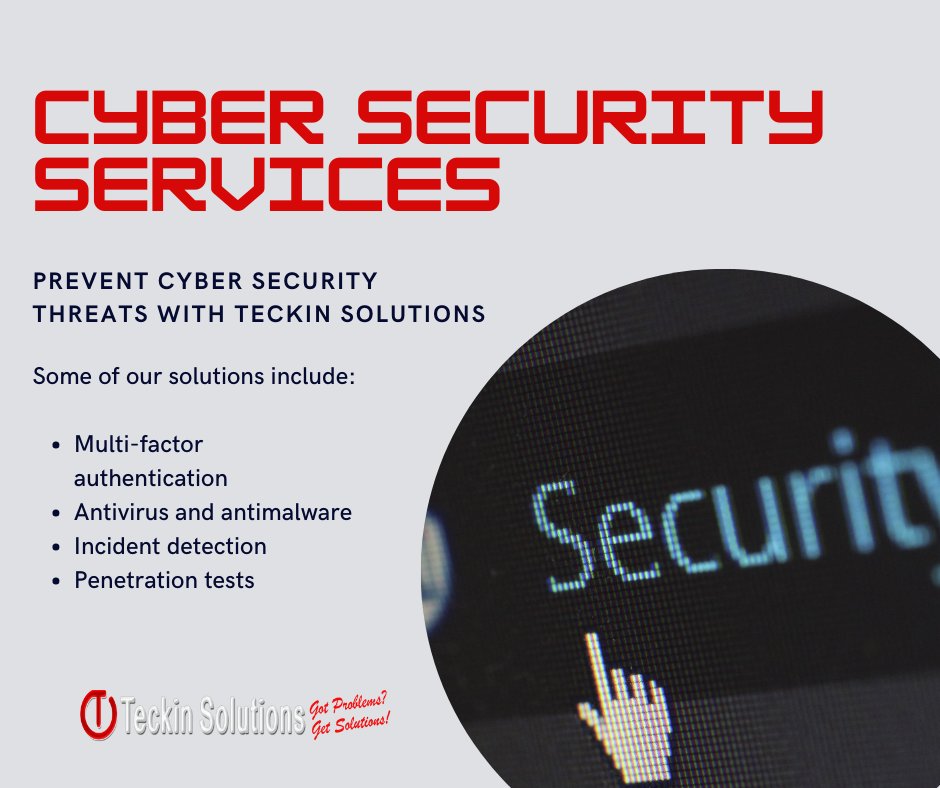 Our Galveston computer and cyber security experts can help your business protect itself by establishing a plan to quickly identify and mitigate issues.

Visit our website.

🔗teckinsolutions.com

#ITServices #MarketingSolutions #GalvestonTX #LoveGalveston #GalvestonTexas