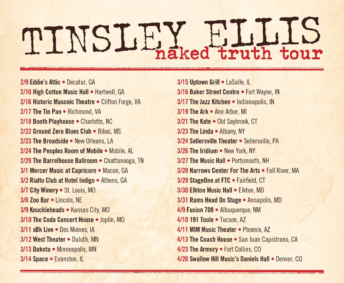 Big news!! Tinsley Ellis announced the first set of dates for his massive, months-long 2024 Naked Truth solo acoustic tour. On Fri 9, Alligator Records will release Naked his first-ever solo acoustic album. Tickets, info and autographed CD’s and LP’s at tinsleyellis.com