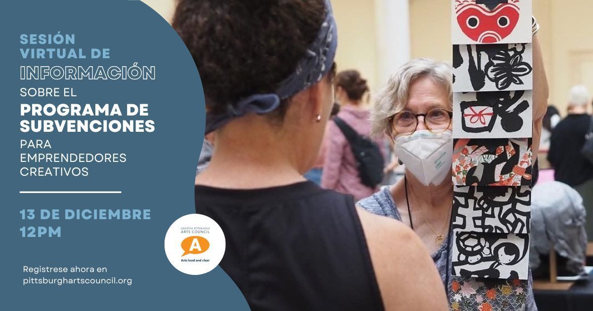 Know a creative Spanish-speaking entrepreneur in Allegheny, Beaver, Greene, or Washington county? Let them know they might be eligible for a $2,000 grant! 

Register now for our info session with Spanish translation tomorrow (Wednesday!) to learn more: buff.ly/3R7EWXT