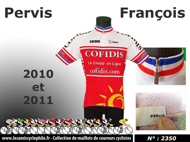 Sylvain Coulon (@camiscyclephile) on Twitter photo Maillot de <a href="/FrancoisPervis/">François Pervis</a> équipe <a href="/TeamCOFIDIS/">Team Cofidis</a> 2010 et 2011.
Découvrez ma collection de 2350 maillots sur : lecamiscyclephile.fr Maillot de <a href="/FrancoisPervis/">François Pervis</a> équipe <a href="/TeamCOFIDIS/">Team Cofidis</a> 2010 et 2011.
Découvrez ma collection de 2350 maillots sur : lecamiscyclephile.fr