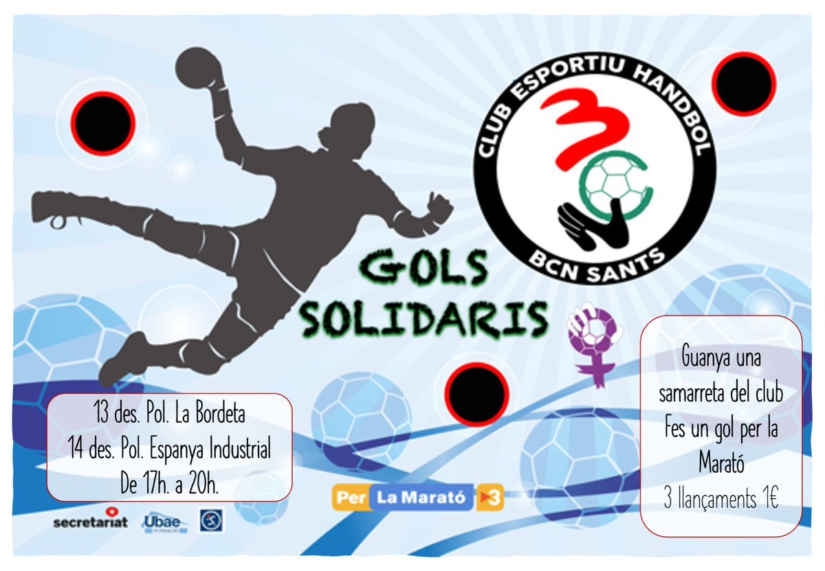 Vols una samarreta del Club? vols col·laborar amb <a href="/la_marato/">La Marató de 3Cat</a>? Pots fer-ho marcant gols el 13 a CEM La Bordeta i el 14 a l'Espanya Industrial. Us hi esperem!