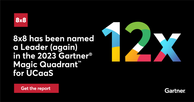 ptrmilligan's tweet image. Excited to share that @8x8 has been named a Leader in the prestigious 2023 Gartner® Magic Quadrant™ for #UCaaS. Read the release to see why we’re a Leader for the 12th year in a row. #XCaaS #CX #EX bit.ly/3RezaUu