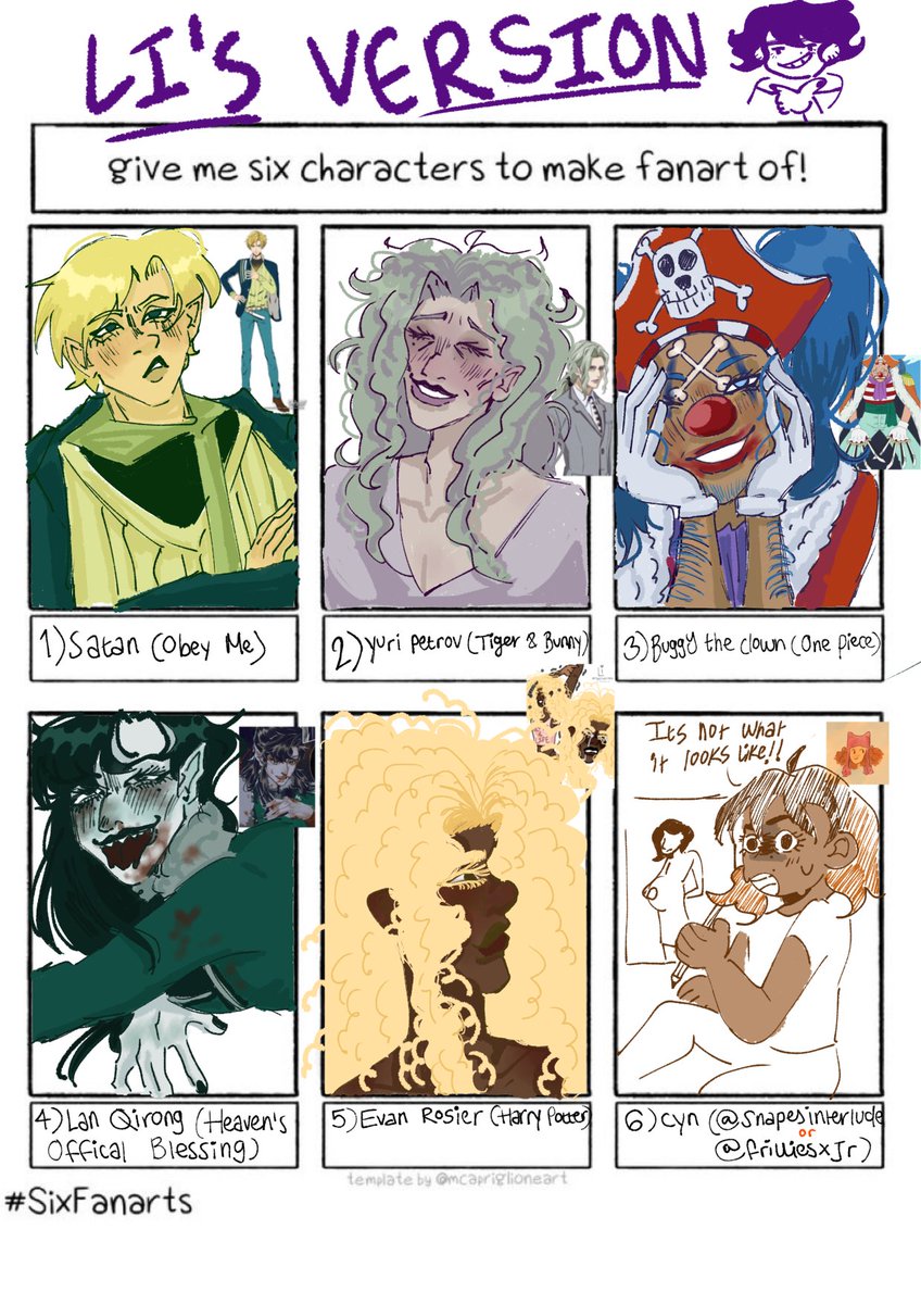 Did the drawing challenge <3
.
#obeymefanart #obeymesatan #obeyme #tigerandbunny #yuripetrov #ONEPIECE1102 #buggytheclown #OnePieceLiveAction #ONEPIECEカードゲーム #HeavenOfficialsBlessing #lanqirong #harrypotter #evanrosier