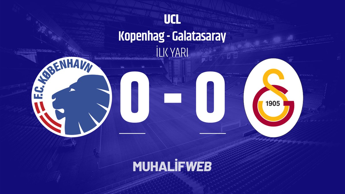 Kopenhag - Galatasaray maçında ilk yarı sonucu 0-0

#KOPvGS #exxen