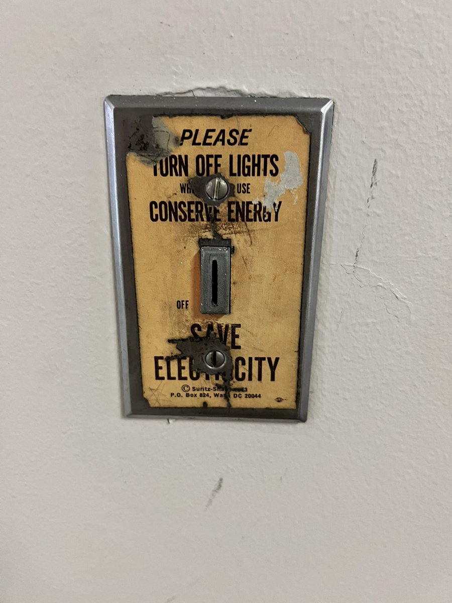 Lightswitch from the 70's energy crisis