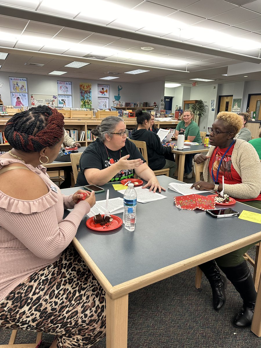 oakcresteagles's tweet photo. Our ITD meeting today focused on the power of Read Alouds in the classroom.  Teachers practiced creating questions tied to the benchmarks to support the use of picture books. 📖 #onlythebestatoakcrest https://t.co/i8euW6AmmN