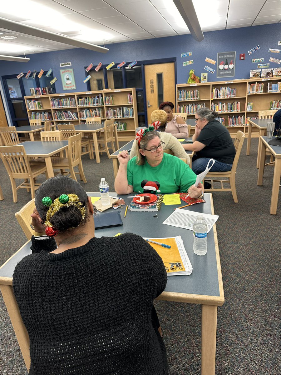 oakcresteagles's tweet photo. Our ITD meeting today focused on the power of Read Alouds in the classroom.  Teachers practiced creating questions tied to the benchmarks to support the use of picture books. 📖 #onlythebestatoakcrest https://t.co/i8euW6AmmN
