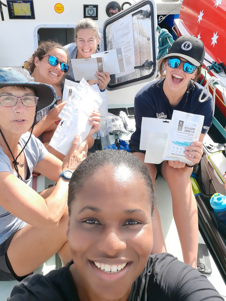 Rowing for Salty Science (@row4saltysci) on Twitter photo Delighted to welcome Lisa Lorenz onboard yesterday. Lisa brought us more amazing food from <a href="/FoodEatfreedom/">FOOD_eatfreedom</a>, like freeze-dried cherry tomatoes that will taste like the fresh stuff.
#WorldsToughestRow #Atlantic2023 #OceanWomen Delighted to welcome Lisa Lorenz onboard yesterday. Lisa brought us more amazing food from <a href="/FoodEatfreedom/">FOOD_eatfreedom</a>, like freeze-dried cherry tomatoes that will taste like the fresh stuff.
#WorldsToughestRow #Atlantic2023 #OceanWomen