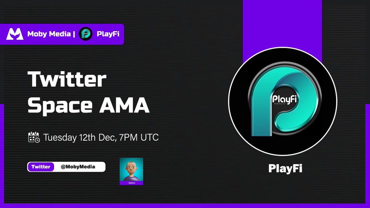 PlayFiStudios's tweet photo. Listen to our recorded #AMA with @mobymedia! Thanks again for having us!!

#Ethereum #GameFi #PlayFiStudios #Uniswap #BSC #BNB https://t.co/84KgjLs36h