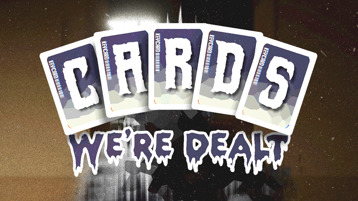 Will your hand get you out of this mess?

Deck building horror Cards We're Dealt from <a href="/ColeChittim/">Tiny Shiny Things</a> is out now on #Xbox!

🃏 xbx.social/6017ip22h