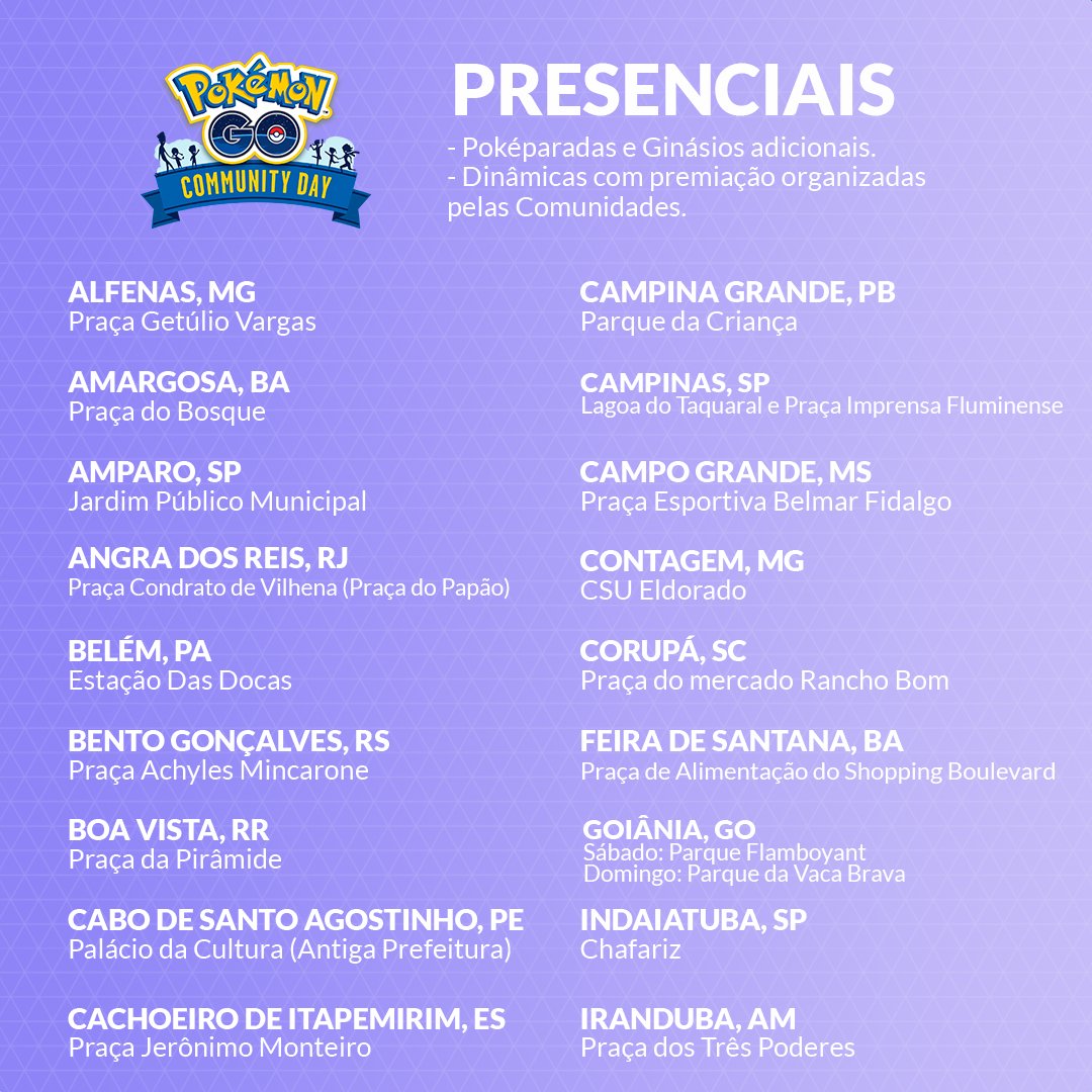 Um presente nosso para vocês: eventos de dezembro do Pokémon GO!