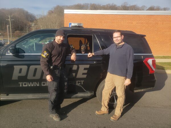 CTTechHS's tweet image. Recently, Prospect Police Dept Officer Tory Madsen contacted Wilcox Tech seeking a build for a platform that their K-9 Mayhem could lay on during drives. 

With materials provided by the Town of Prospect, the Wilcox Tech #StudentWorkforce sprang into action! 

(1/2)