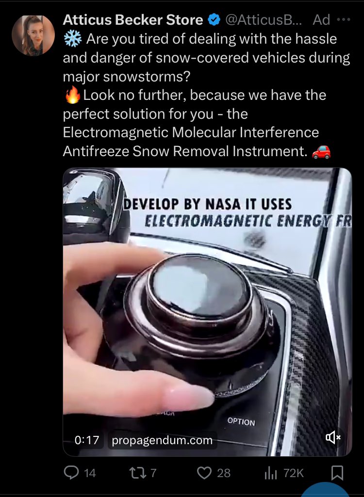 TexasDave24's tweet image. Ok, I’m not sure if I’ve been hacked or what, but this stupid ad comes up every like 5 post/tweet! I’ve blocked, muted, reported it, punted it like 50 times! I’m cursed!!