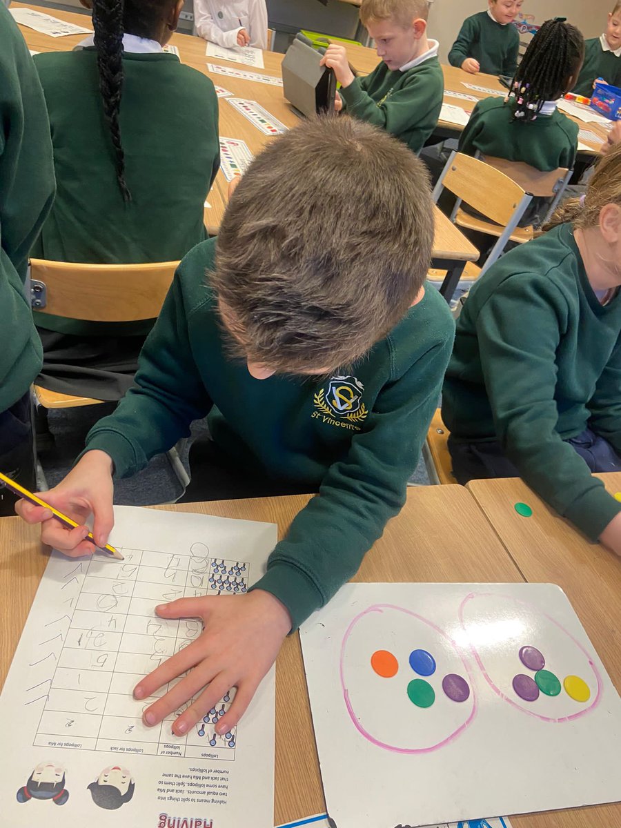 Primary 2 have been working hard and using a range of strategies to divide numbers into two equal parts ➗🔢