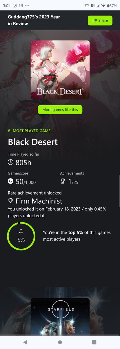 Guddang775's tweet photo. My gaming has slowed down a bit, but I still managed to get in a couple thousand hours of game time. 

My #xboxyearinreview #Starfield #BlackDesertConsole #DragonAge 

I am an RPG guy after all 

https://t.co/lIlbW4hJBZ https://t.co/bYMroNQCvg
