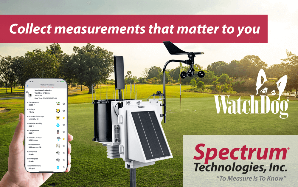 Our 3250 Wireless ET Stations measure rainfall, temperature, wind speed/direction, humidity and solar radiation with real-time, site-specific data. Connect with our WatchDog® mobile app and ensure your greens are healthy and playable:
specmeters.com/store/watchdog…
#spectrum