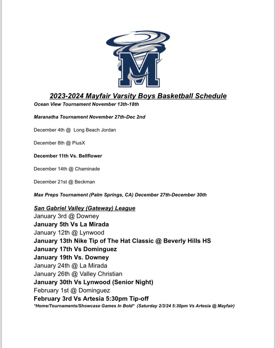 current schedule 23-24