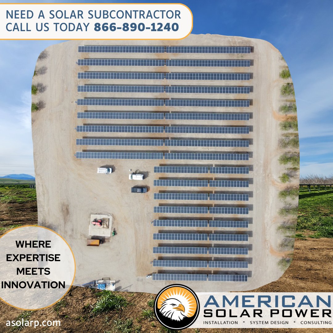 American Solar Power Inc is driven by precision, guided by expertise, always delivering top-tier solar installations #solarsubcontractors #solarinstallations #commercialsolar #solarpower #solarenergy #AmericanSolarPowerInc #solarinstallers
