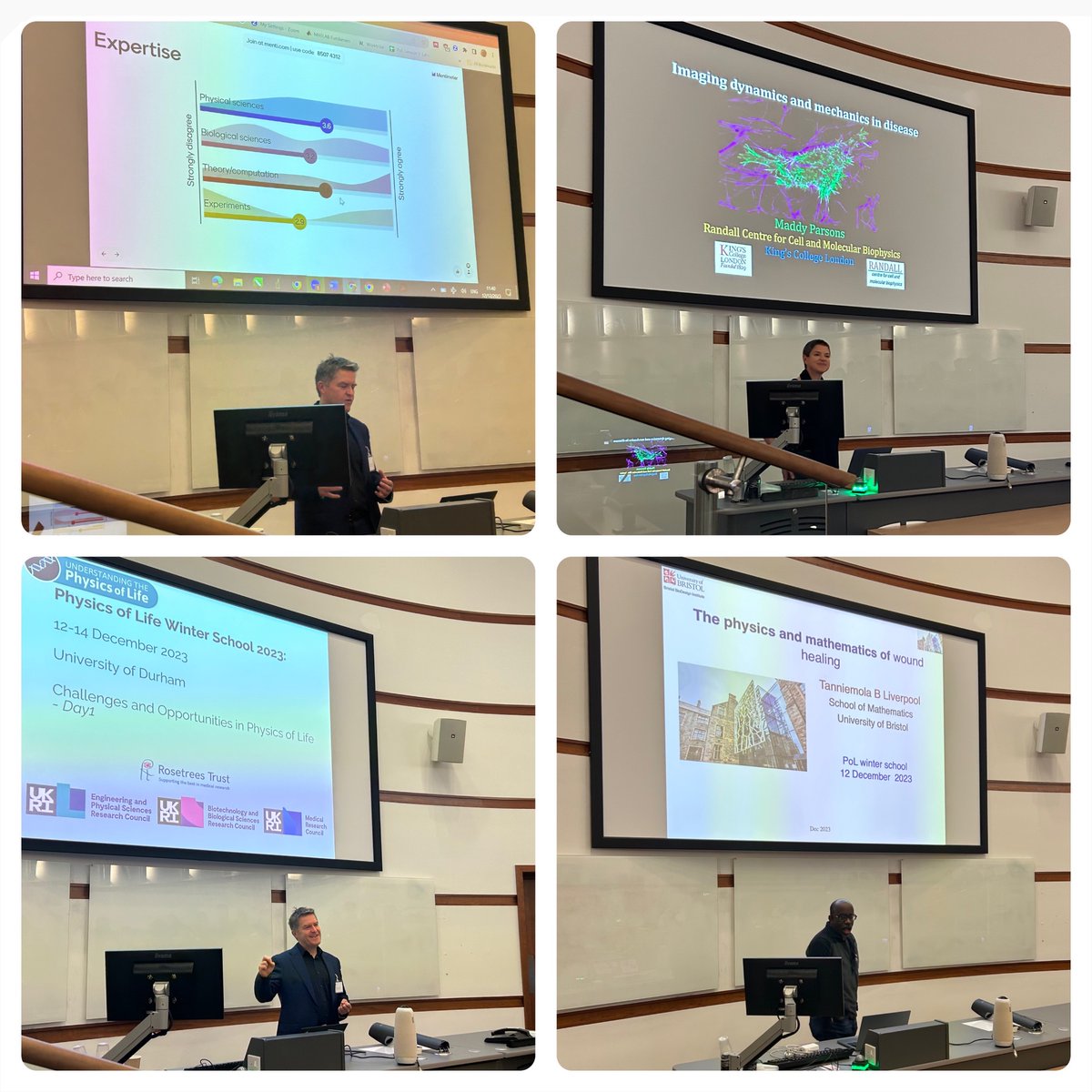 Fantastic 1st day @PhysicsofLifeUK Winter school. Highlights incl. menti-meter fun with @BPSIYork & @alicepyne, researcher bingo with Peak Writing & Academic Smartcuts, superb talks from @MaddyParso24207 & @tanniemola, plus incredible engagement from a lovely group of ECRs!