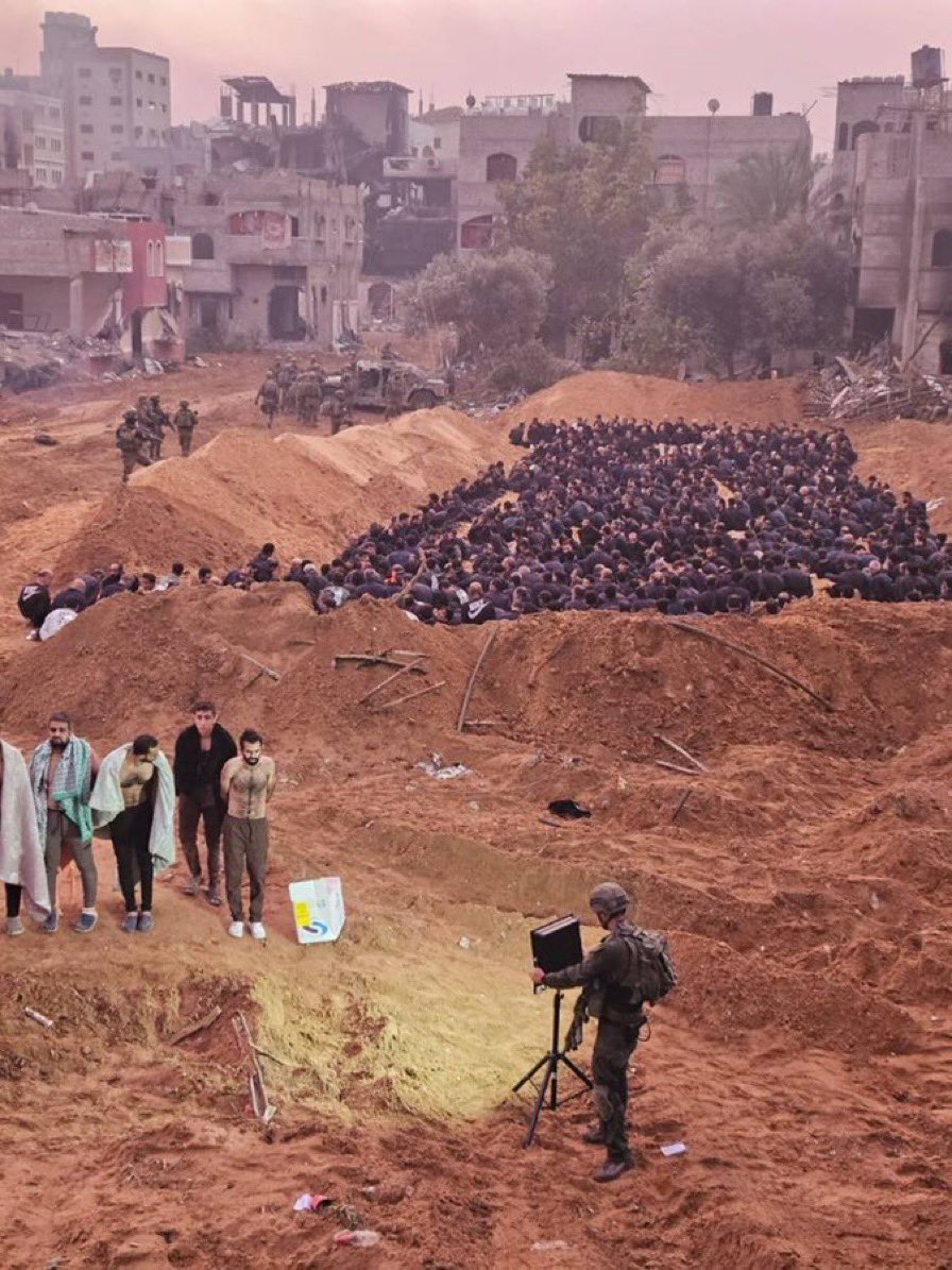 Mass surrender of Hamas terrorists in Gaza. Among the captured terrorists are those who took part in the brutal attack on Israel on Oct 7th.